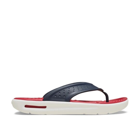 Crocs LiteRide InMotion Flip Flops Men\'s Size 9 Red Navy Blue 211101-410 main image 5